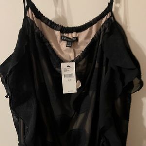 Lane Bryant polka dot frilly sun dress